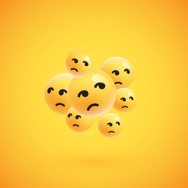istock Group of high detailed yellow emoticons, vector illustration 1248432133