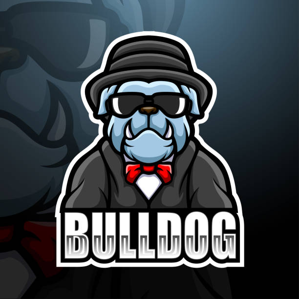 ilustrações de stock, clip art, desenhos animados e ícones de bulldog mascot esport logo design - anti smoking