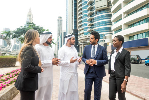 istock Group of businessmen in Dubai 1248441457