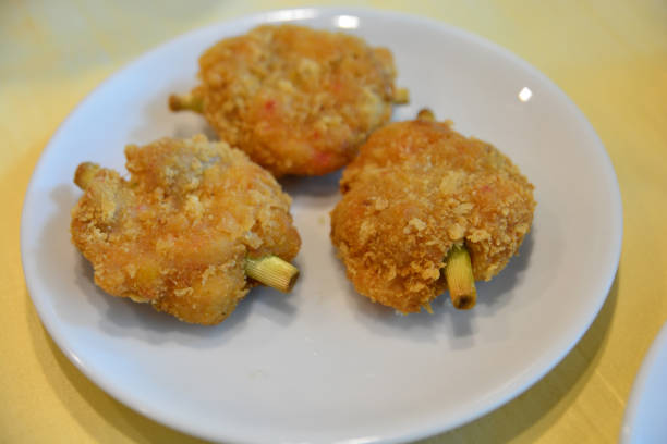 istock Fried Shrimp with Sugar Cane, snack food 1248443607