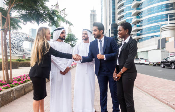 istock Group of businessmen in Dubai 1248443879