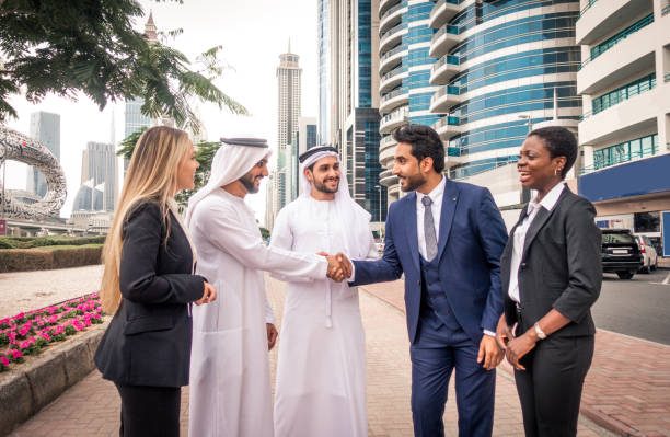 istock Group of businessmen in Dubai 1248444668