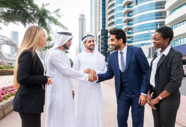 istock Group of businessmen in Dubai 1248447778