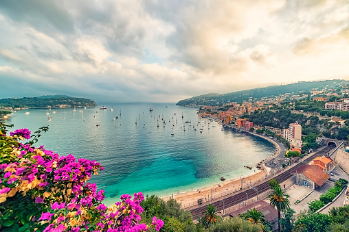 Villefranche-sur-mer on the French Riviera in summer