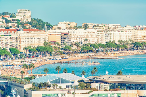 The city of Cannes in the daytime