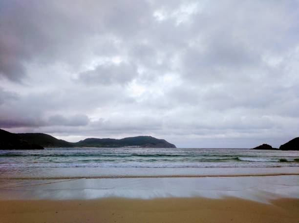 istock Empty beautiful Xilloi beach, Vicedo, Galicia, Spain. 1248449399