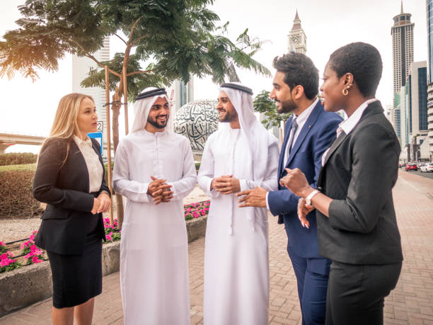 istock Group of businessmen in Dubai 1248453884