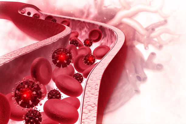 istock Virus in bloodstream 3d illustration 1248456815