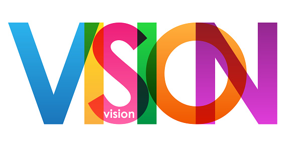 VISION colorful vector typography banner