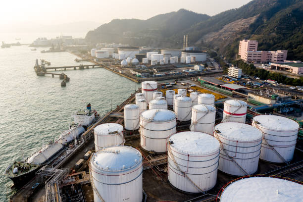 istock Oil Tanks at Tsing Yi, Hong Kong 1248457191