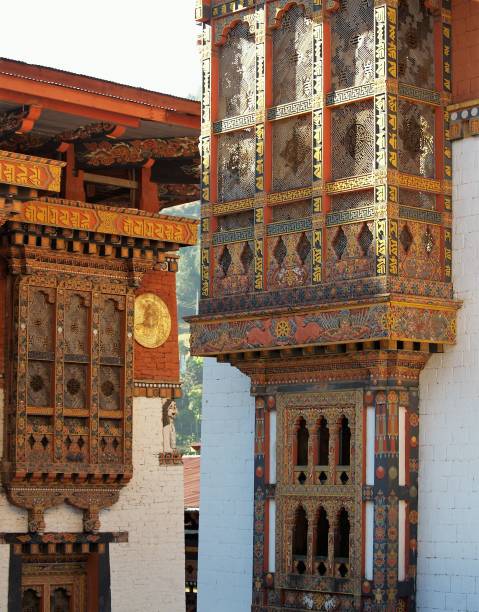 istock Architectural detail on building in Bhutan 1248460034