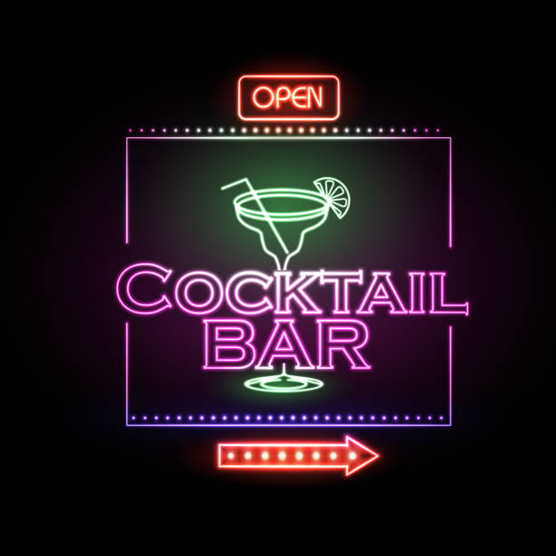 180+ Alcohol Neon Signs Silhouette Illustrations, Royalty-Free Vector ...