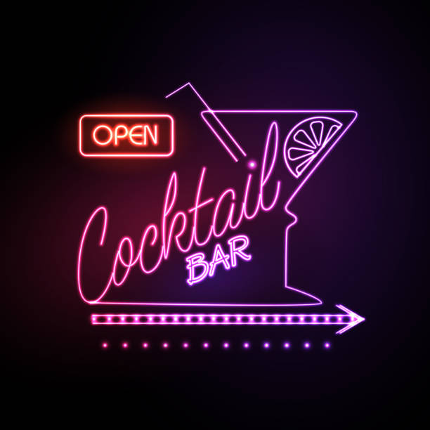 180+ Alcohol Neon Signs Silhouette Illustrations, Royalty-Free Vector ...