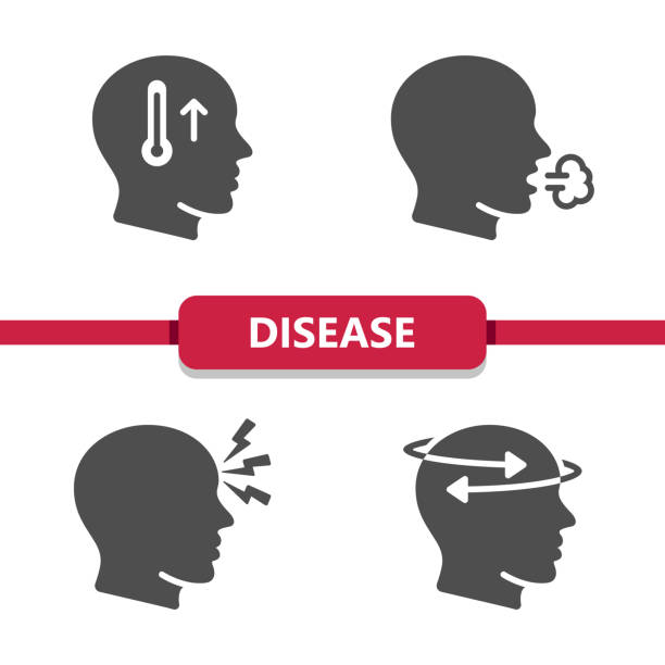 Disease Icons Professional, pixel perfect icons optimized for both large and small resolutions. EPS 10 format. breath vapor stock illustrations