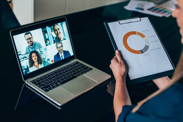 istock Corporate business team in video conference. 1248486348