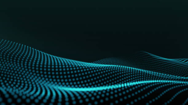 istock Abstract futuristic wave background. Network connection dots and lines 1248487786