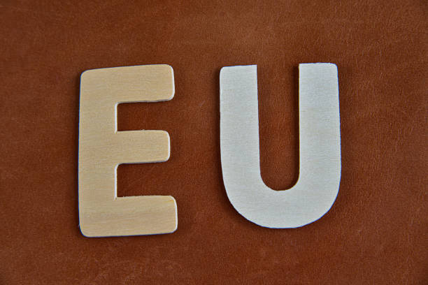 istock Close up wood alphabet on brown texture. 1248489418