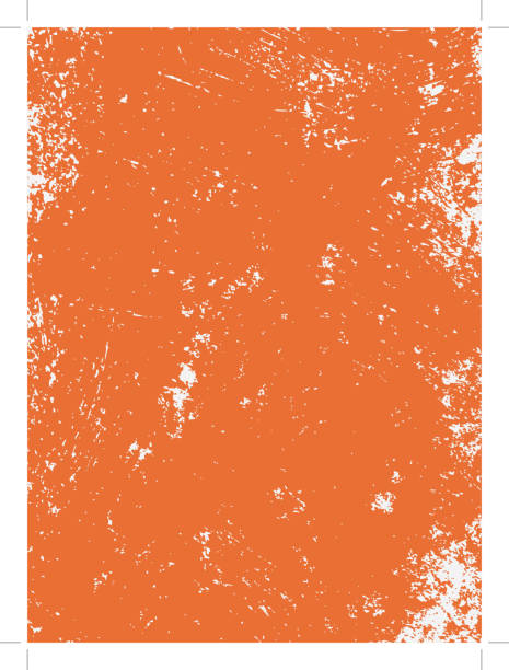 Orange grunge texture Orange grunge texture concrete borders stock illustrations
