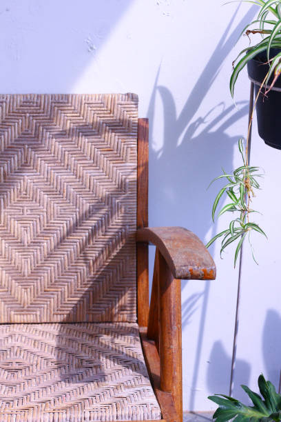istock Rattan chair in a balcony. 1248493330