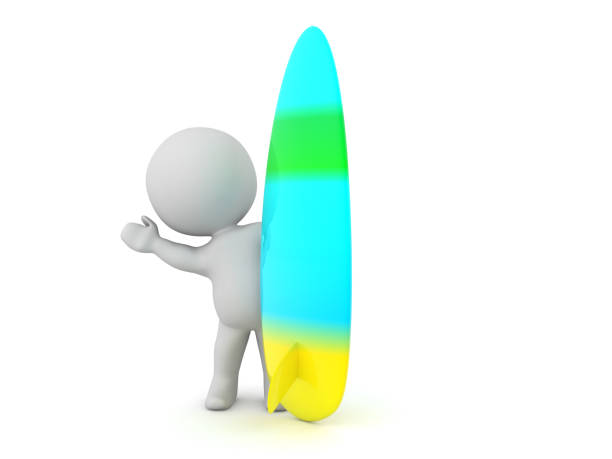 istock 4932 3D Character waving from behind surf board 1248500623