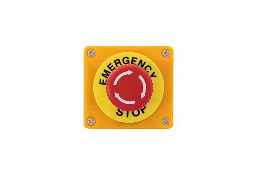 Emergency Botom Emergency Button Isolate On White Background With Clipping Path Button ...