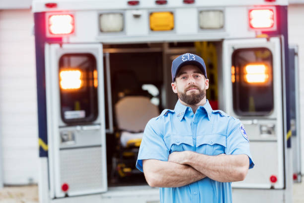 Ambulance speeding on a highway - extreme motion blur, long exposure