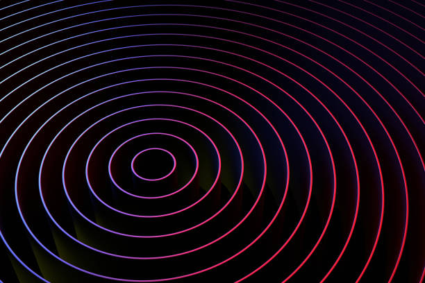 Abstract background of metallic with circle shape. 3D rendering.