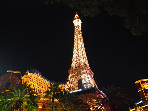 In July 2019, the Paris Hotel in Las Vegas was showing a replica of the Eiffel Tower.