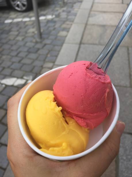 istock Italian ice cream of different flavors 1248524414