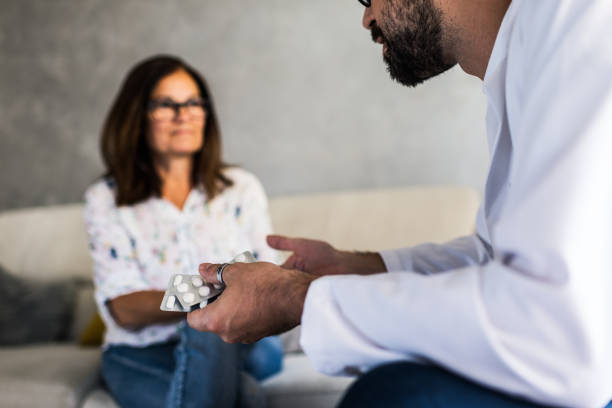 istock Healthcare worker at home visit 1248525877