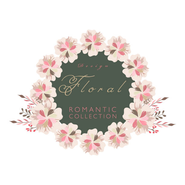 wektor kwiatowy - invitation tea flower bouquet stock illustrations