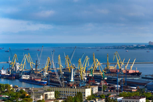 istock Ships and cranes in the seaport 1248526518
