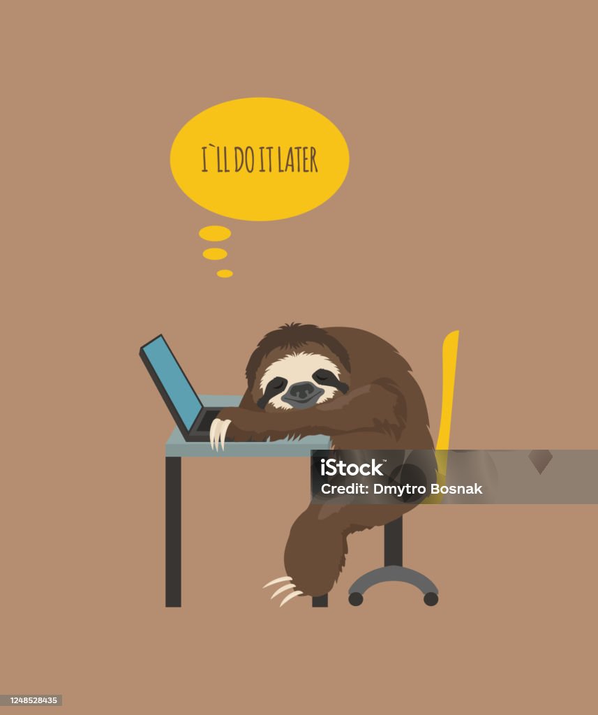 The Story Of One Sloth At Work Study Funny Cartoon Sloths In ...