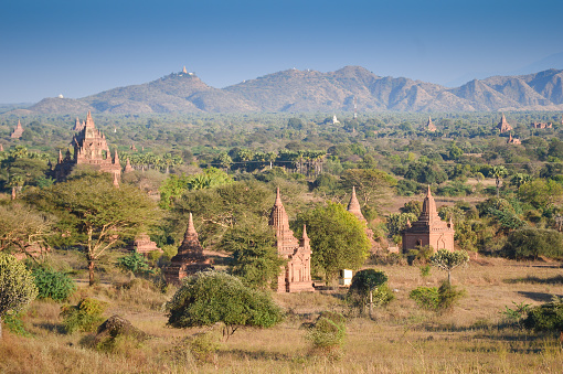 Bagan is an archaeological zone of more than 2,000 ancient pagodas. It was built in 11th centuries during the rise of Bagan empire.Today Bagan is a part of Mandalay division, Myanmar.