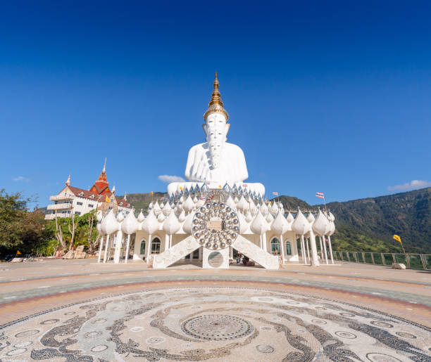 istock Nature sunset view with Buddha Statue installation at Wat Prathat Phasornkaew Petchabun province  Thailand 1248537841