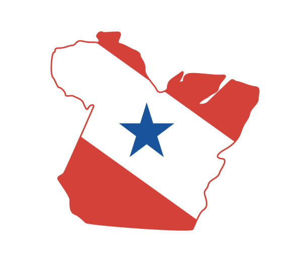 ブラジルのパラ州の旗マップ - para state illustrations点のイラスト素材／クリップアート素材／マンガ素材／アイコン素材