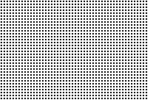 Black square dots on white background