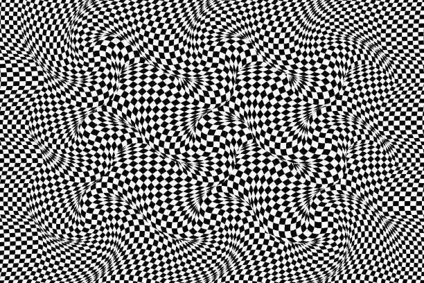 Vector illustration of Op-art multiple swirl background