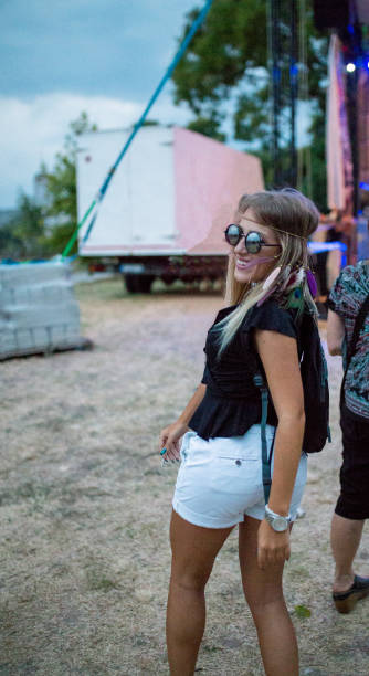 istock Happy girl on a concert 1248543693
