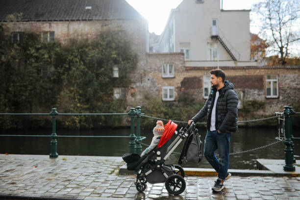 istock Happy father and daughter are walking 1248544287