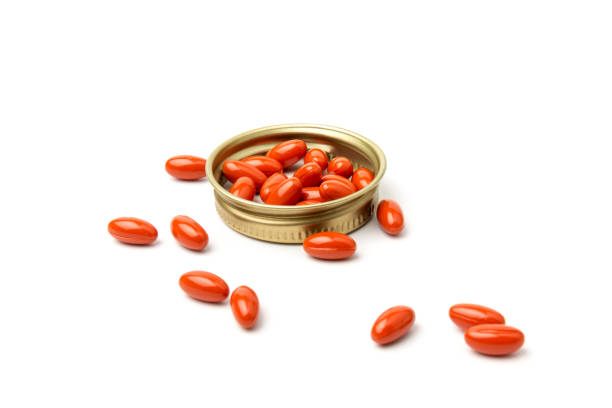 istock Coenzyme q10 supplement capsules close-up on  white background 1248546275