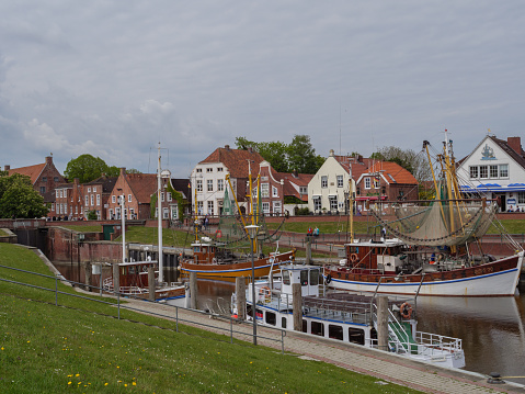 the village of greetsiel at the german north sea coast