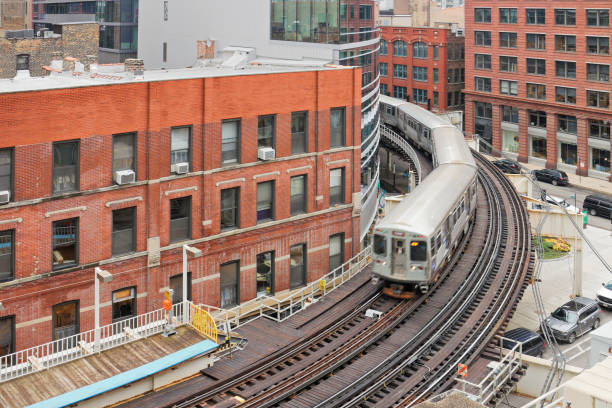 istock Chicago Cityscape - “L” Train 1248550436