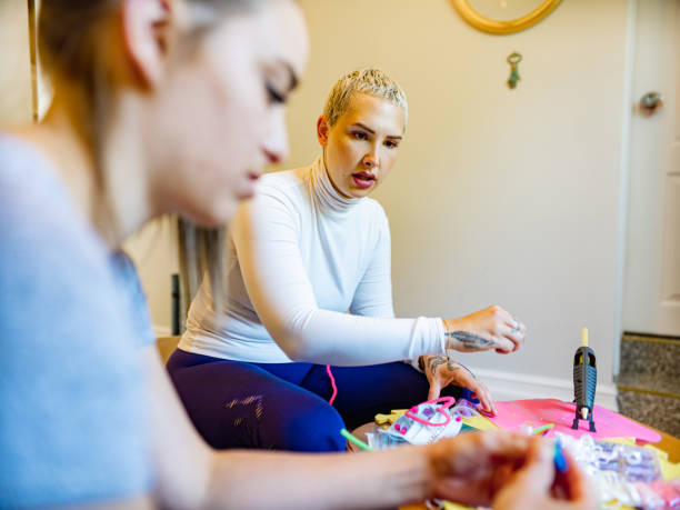 istock Young women doing PPE arts and crafts 1248551551