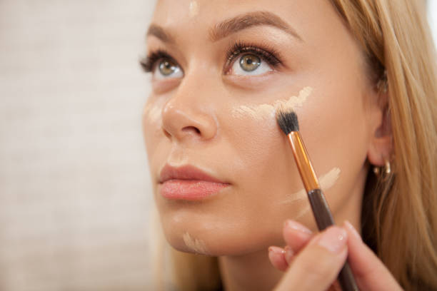 istock Gorgeous woman with professional makeup 1248551613