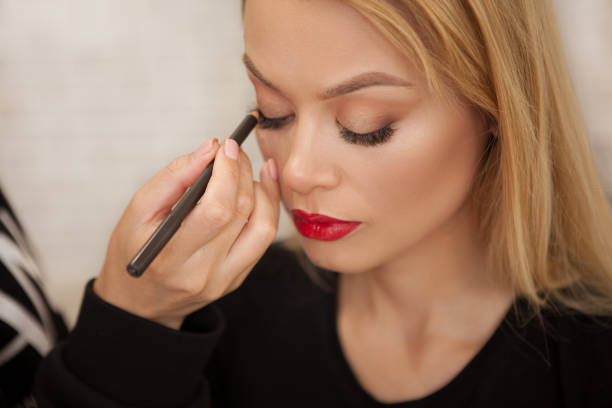 istock Gorgeous woman with professional makeup 1248551874