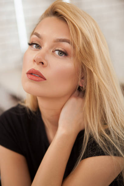 istock Gorgeous woman with professional makeup 1248551964