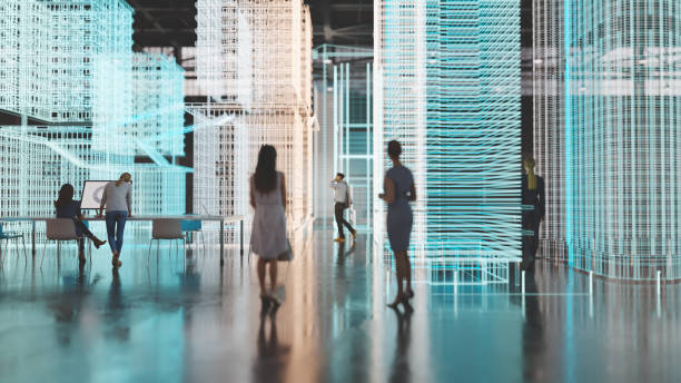 istock Augmented reality simulation of new buildings 1248553950
