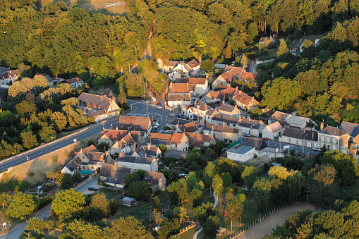 Aerial view of Chaumont-sur-Loire, Loire Valley