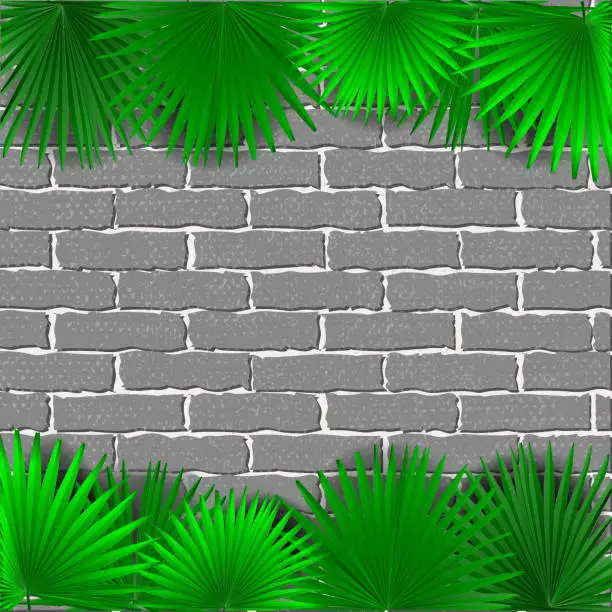 Vector illustration of Old ancient or aged rectangle bricks for poster on house facade decoration
